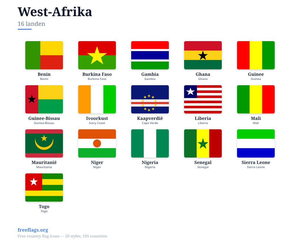 West-Afrika Vlaggen