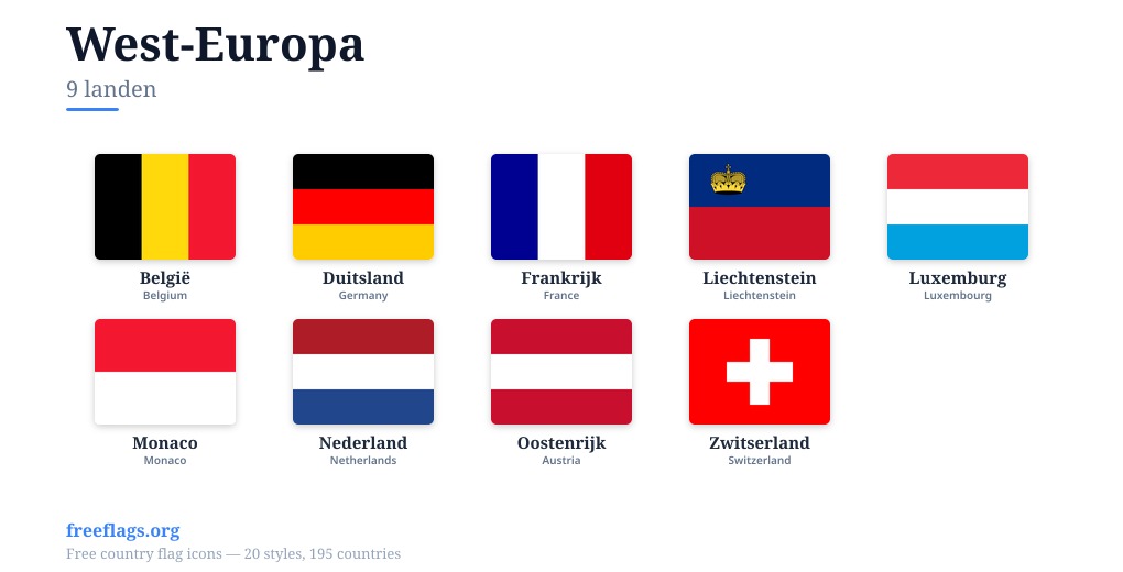 West-Europa Vlaggen
