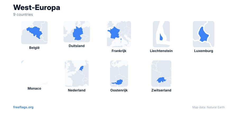 West-Europa Landvormen