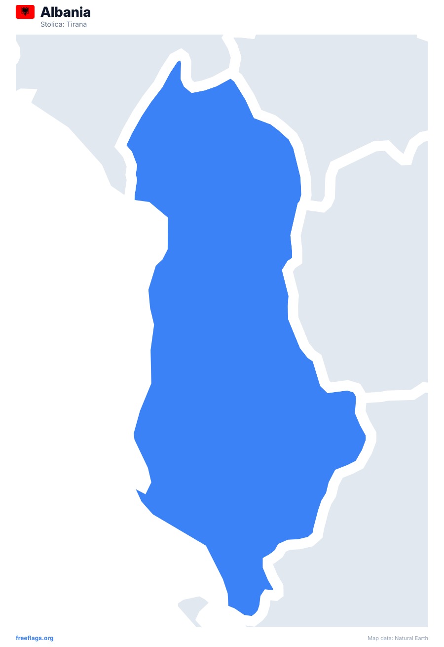 Albania map poster