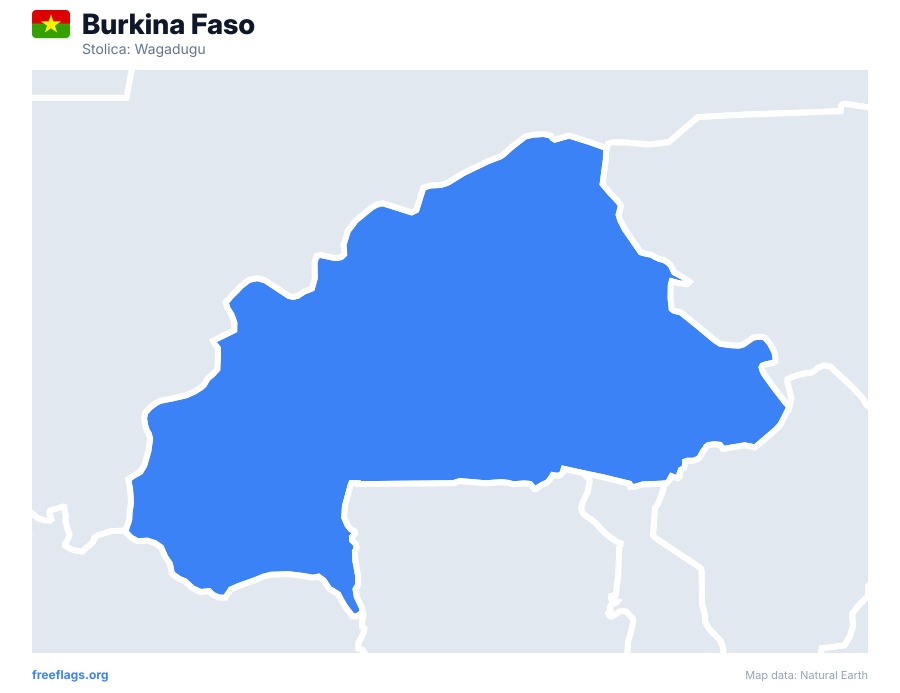 Burkina Faso map poster