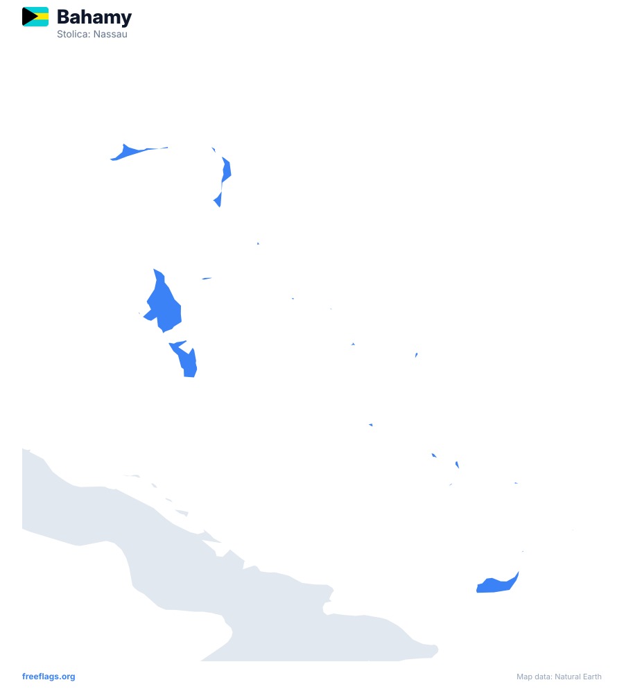 Bahamy map poster