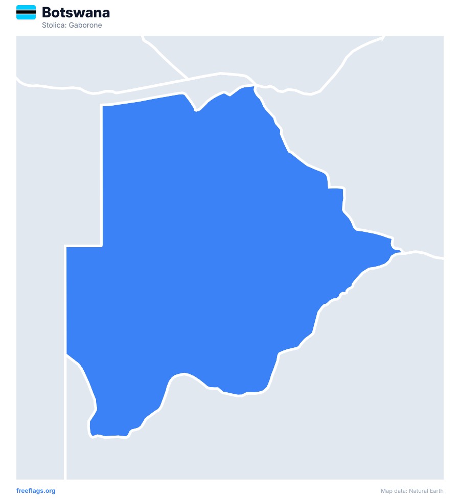 Botswana map poster