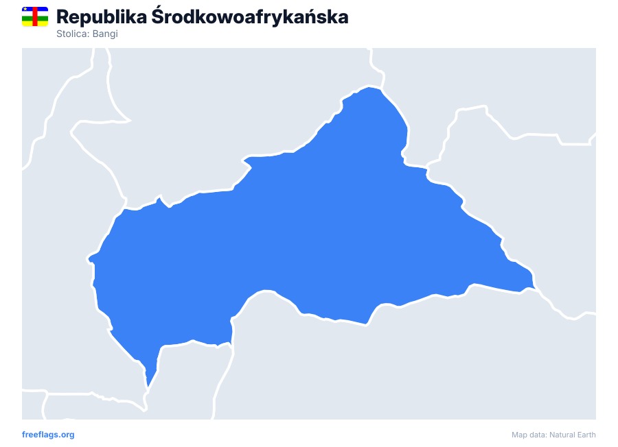 Republika Środkowoafrykańska map poster