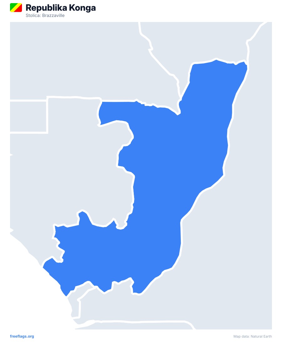 Republika Konga map poster