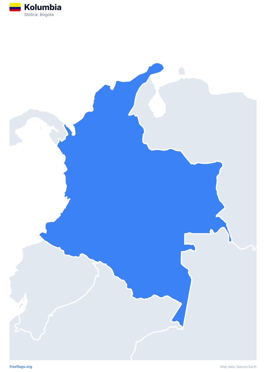 Kolumbia map poster