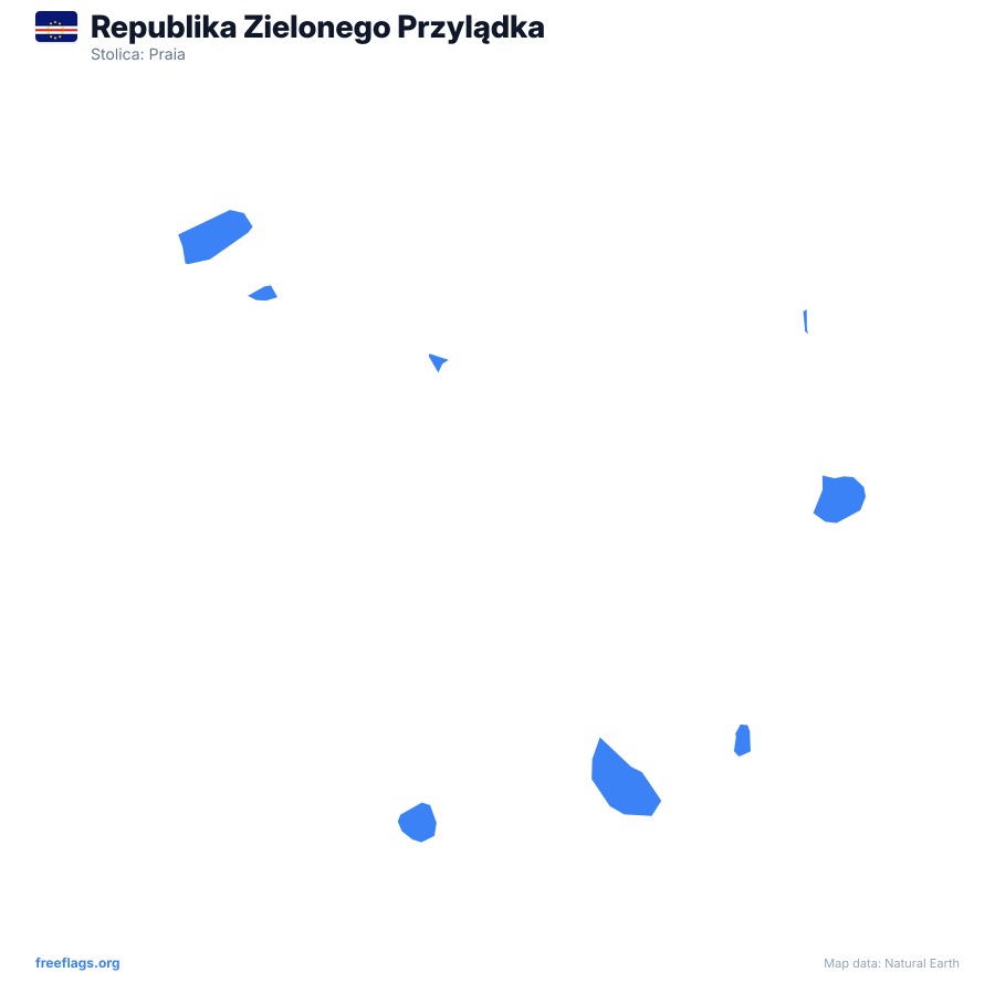 Republika Zielonego Przylądka map poster