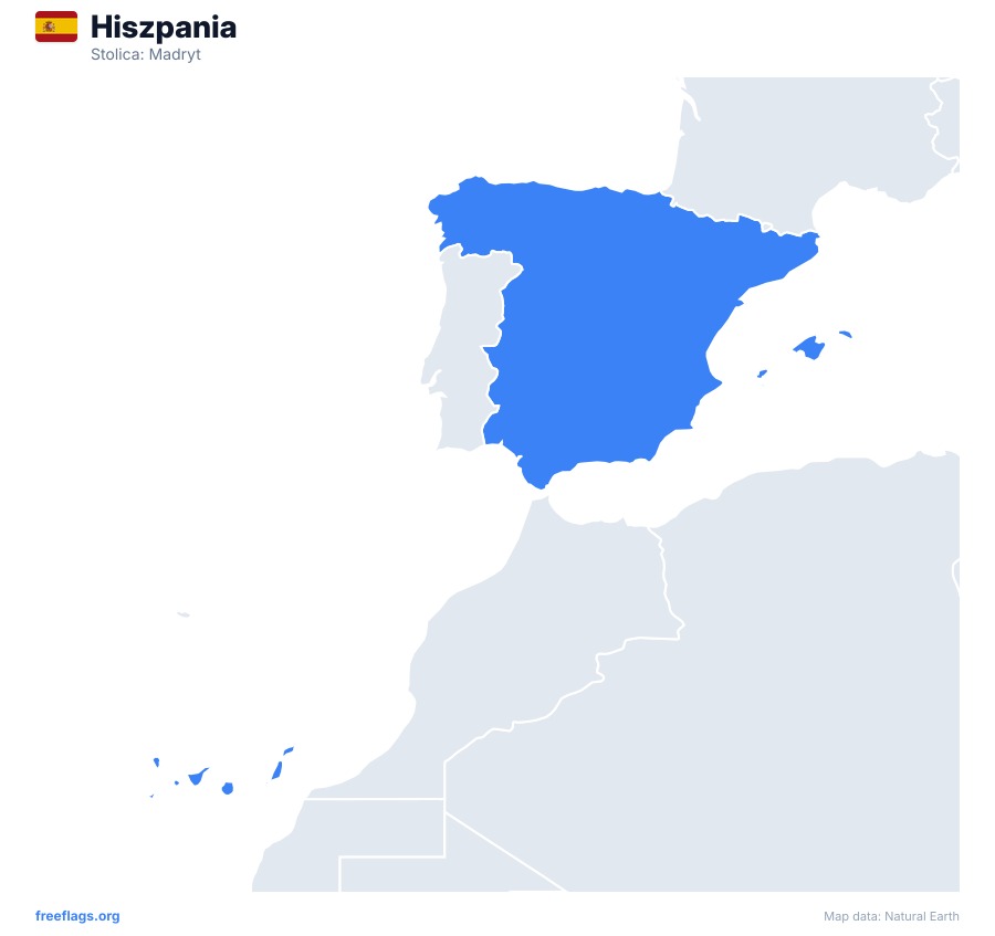 Hiszpania map poster