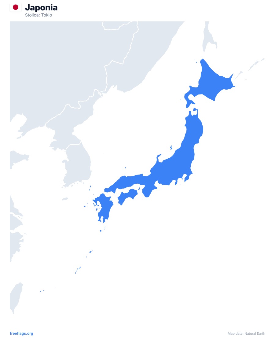 Japonia map poster