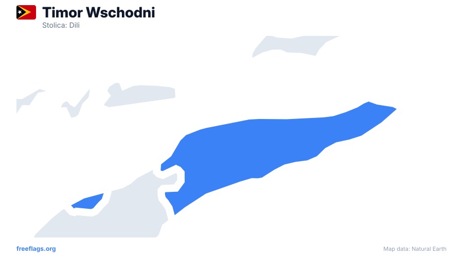Timor Wschodni map poster