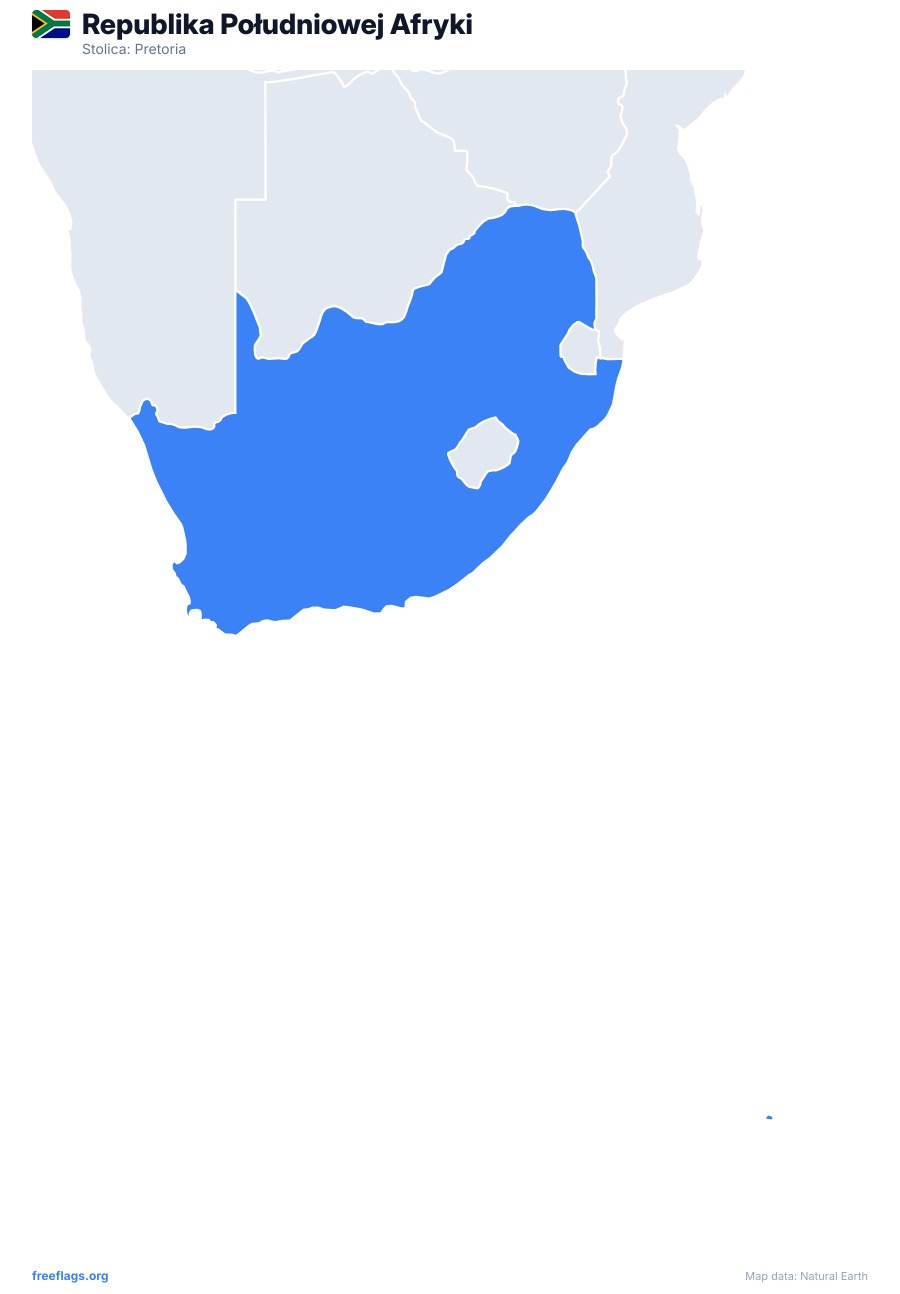 Republika Południowej Afryki map poster