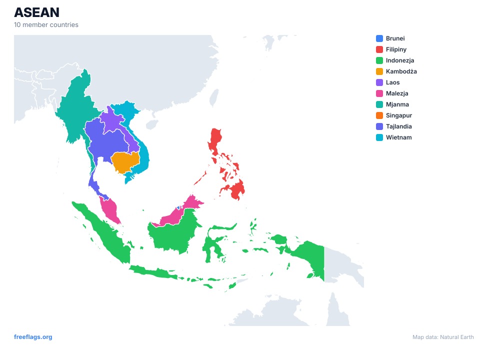 ASEAN Mapa Regionalna