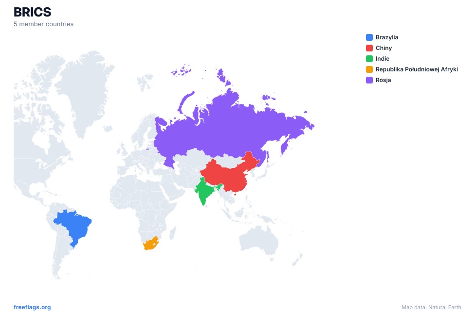 BRICS Mapa Regionalna