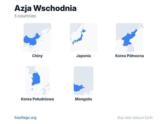 Azja Wschodnia Kształty Krajów