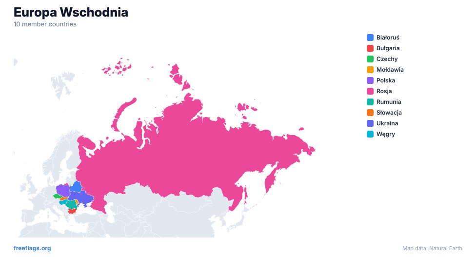 Europa Wschodnia Mapa Regionalna