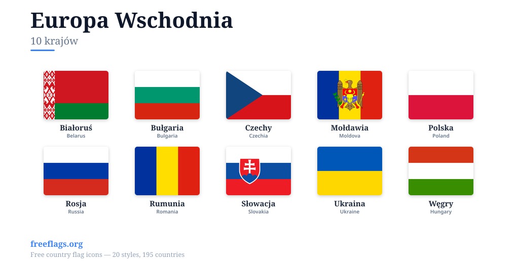 Europa Wschodnia Flagi