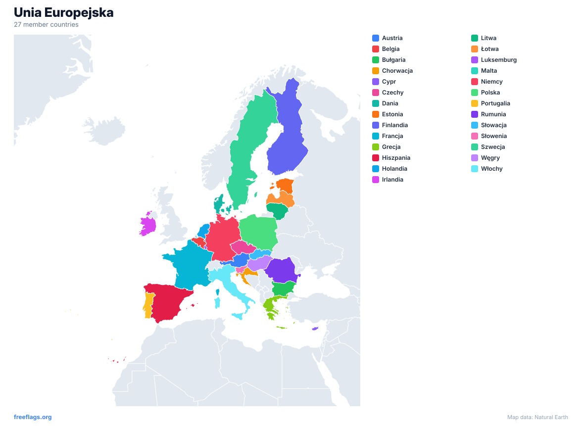 Unia Europejska Mapa Regionalna