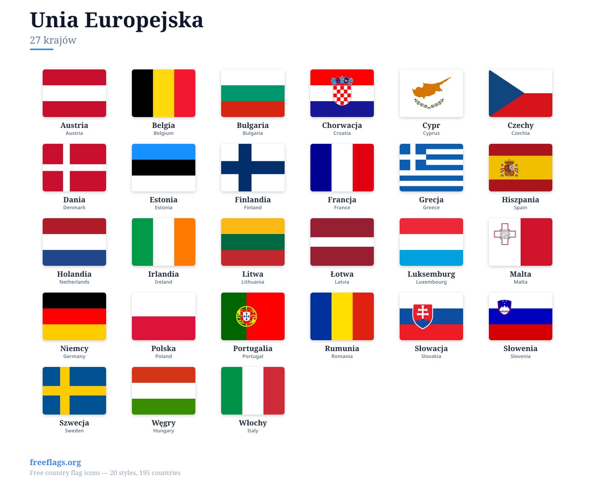 Unia Europejska Flagi