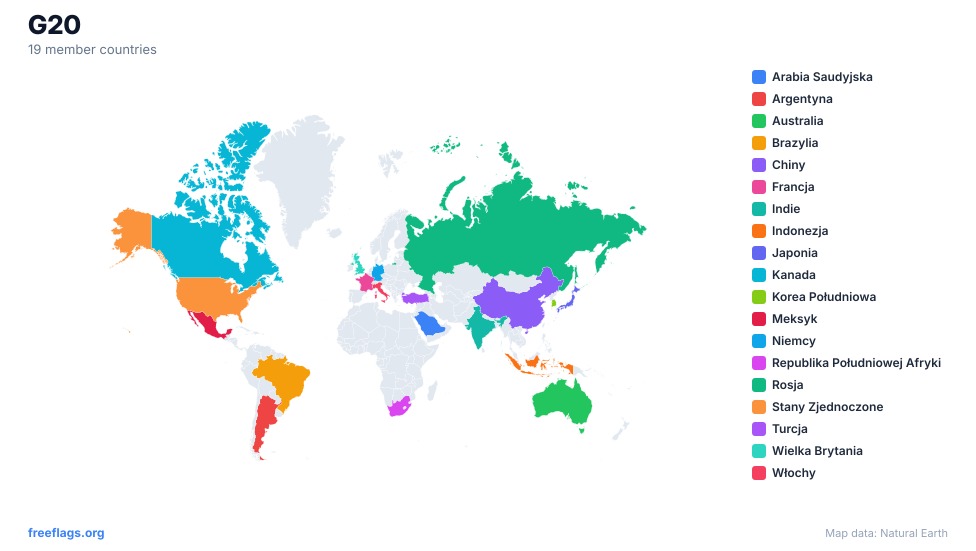 G20 Mapa Regionalna