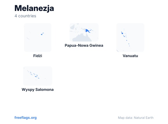 Melanezja Kształty Krajów