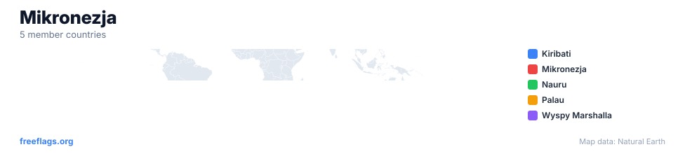 Mikronezja Mapa Regionalna