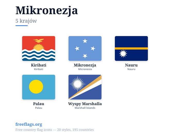 Mikronezja Flagi
