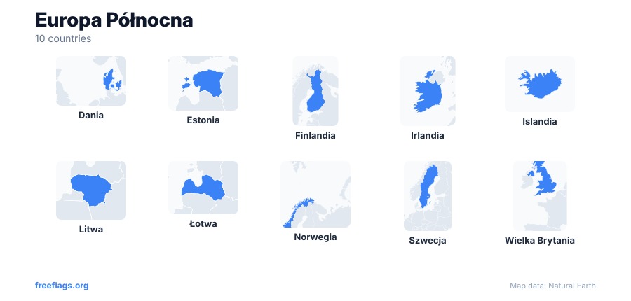 Europa Północna Kształty Krajów
