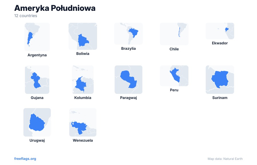Ameryka Południowa Kształty Krajów