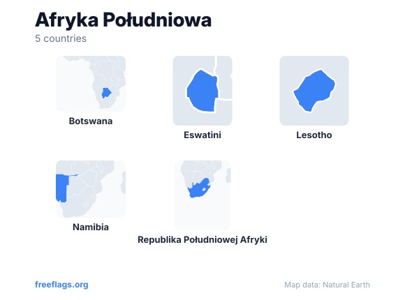 Afryka Południowa Kształty Krajów