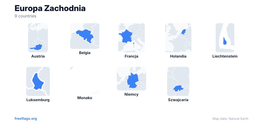Europa Zachodnia Kształty Krajów