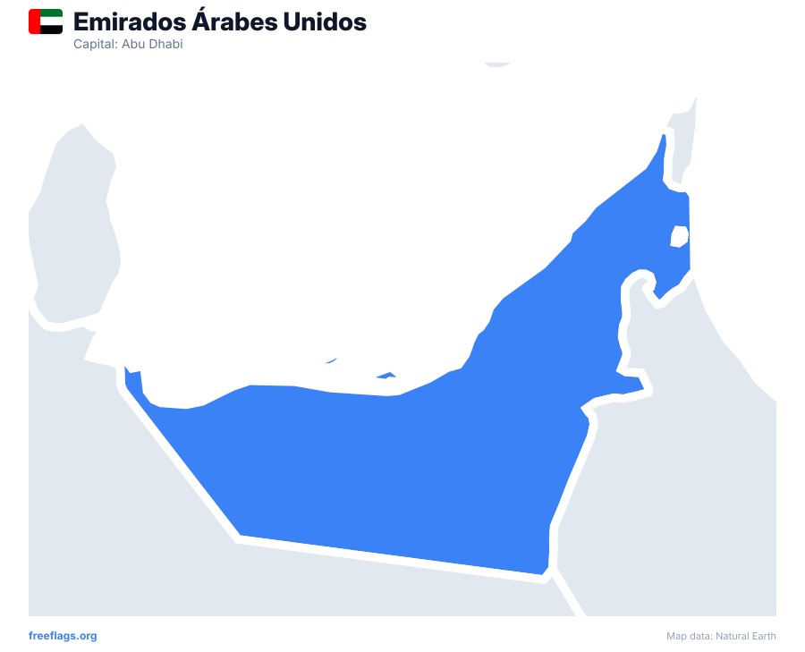 Emirados Árabes Unidos map poster