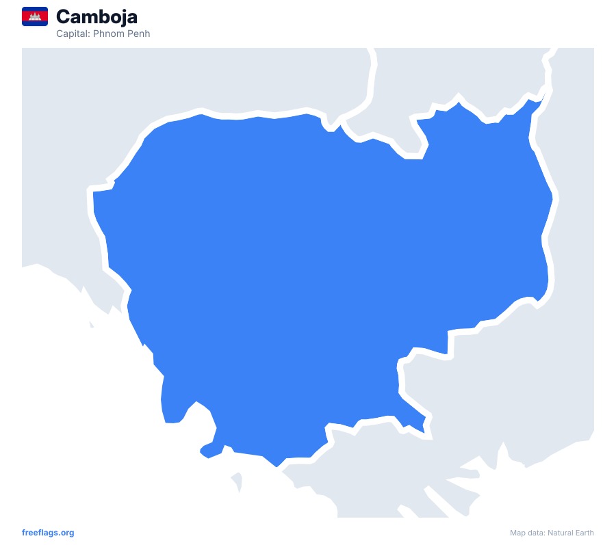 Camboja map poster