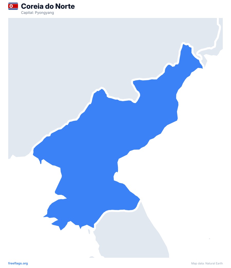 Coreia do Norte map poster