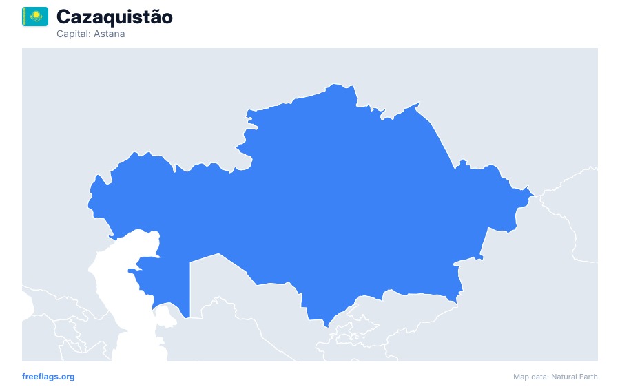 Cazaquistão map poster