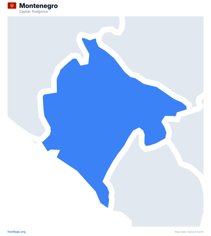 Montenegro map poster