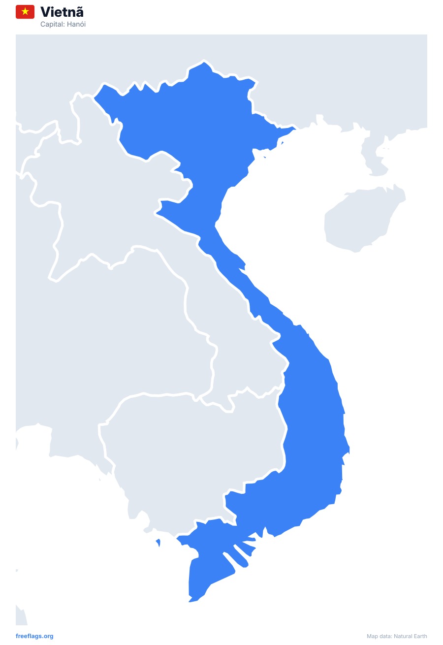 Vietnã map poster