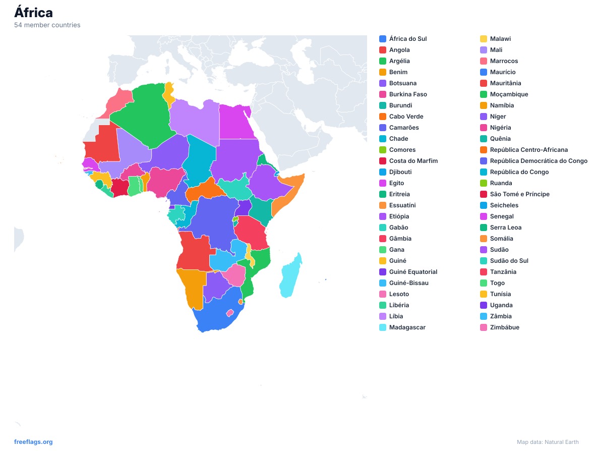 África Mapa Regional