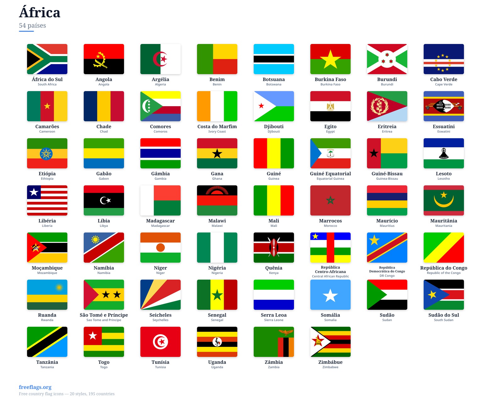 África Bandeiras
