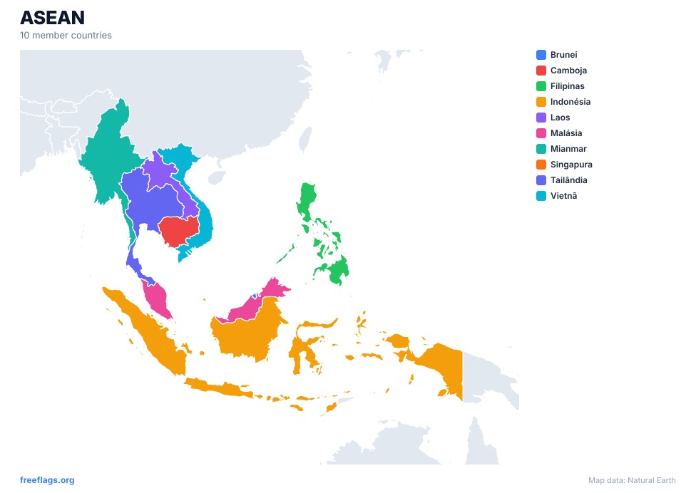 ASEAN Mapa Regional