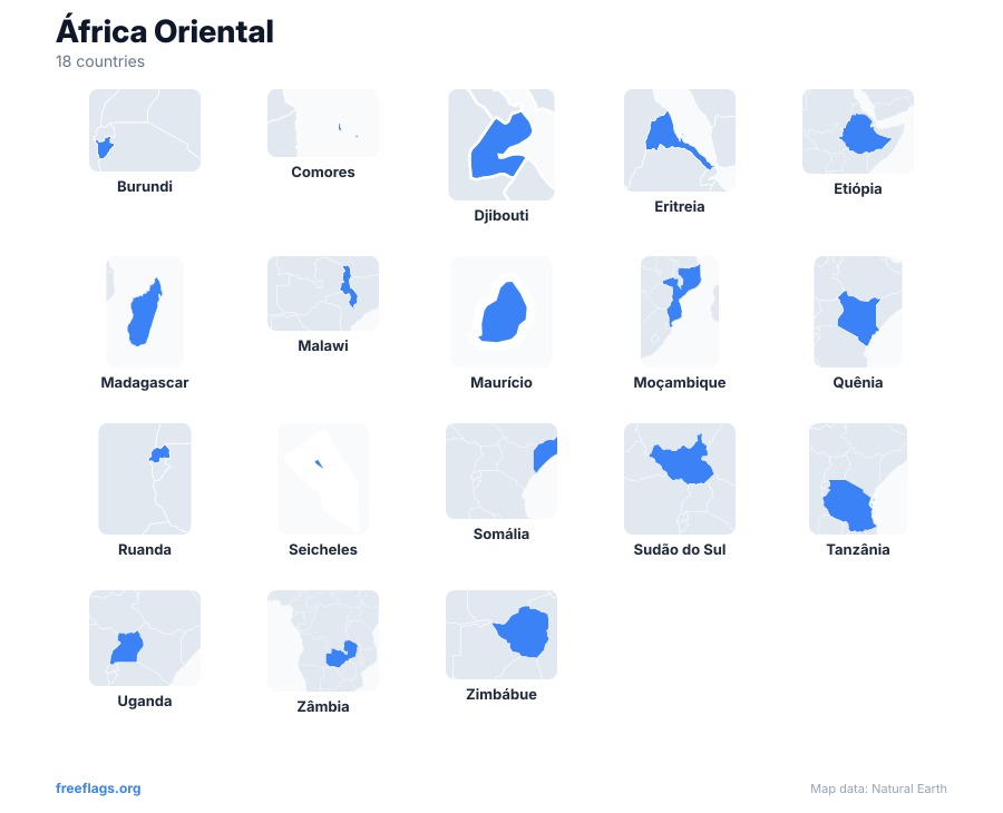 África Oriental Silhuetas