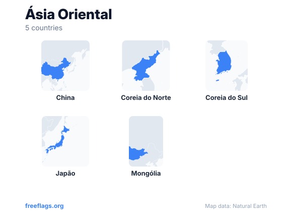 Ásia Oriental Silhuetas