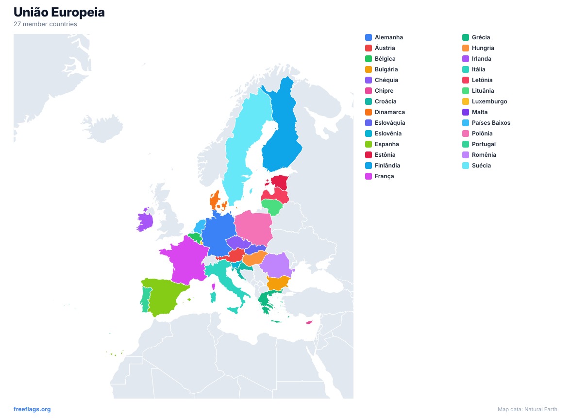 União Europeia Mapa Regional