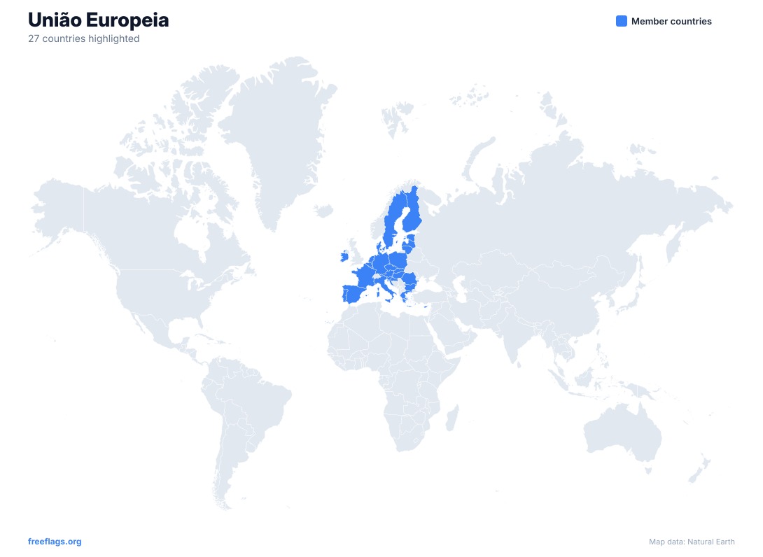 União Europeia Mapa Mundi