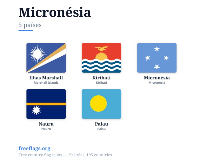 Micronésia Bandeiras