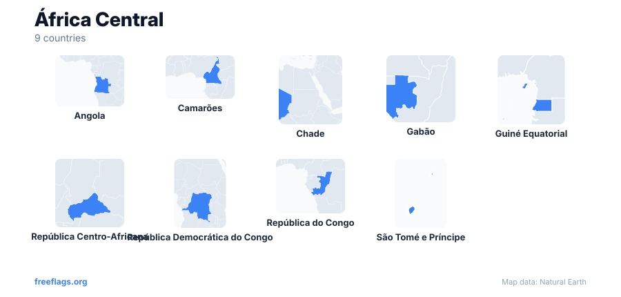 África Central Silhuetas