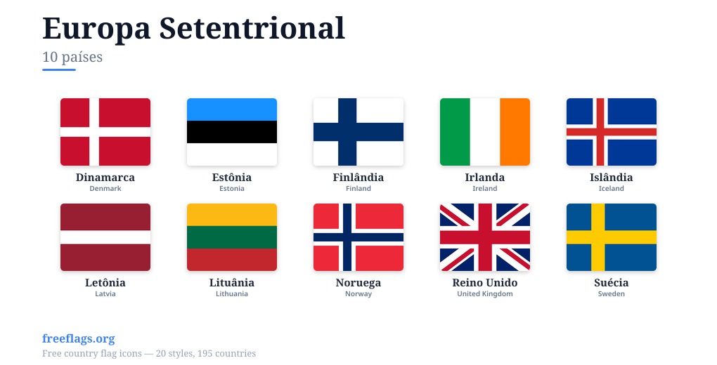 Europa Setentrional Bandeiras