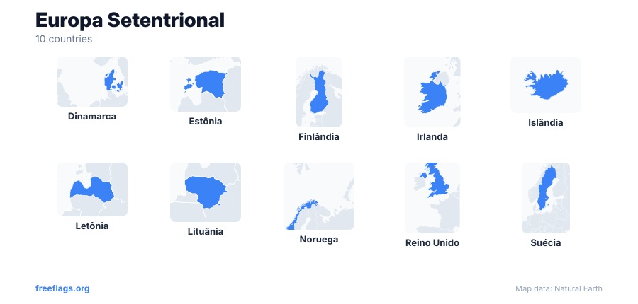 Europa Setentrional Silhuetas
