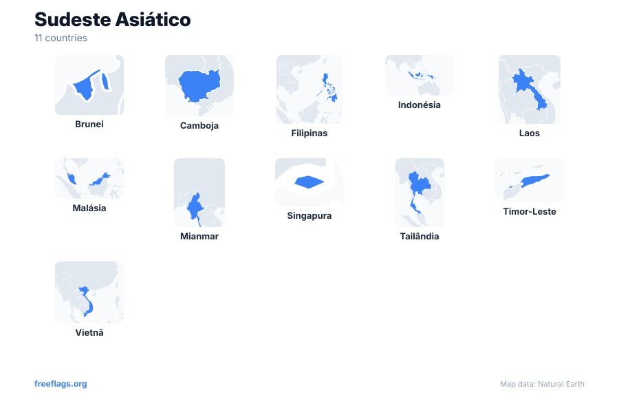 Sudeste Asiático Silhuetas
