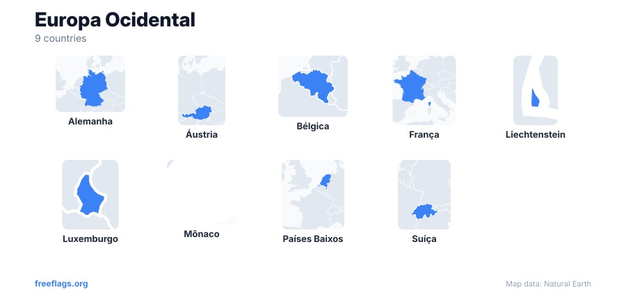 Europa Ocidental Silhuetas