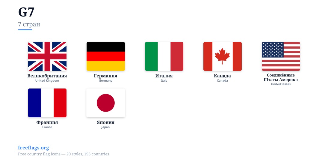 G7 Флаги